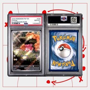 Pokemon Card Pawmi Illustration Rare - Black, Pink, Orange